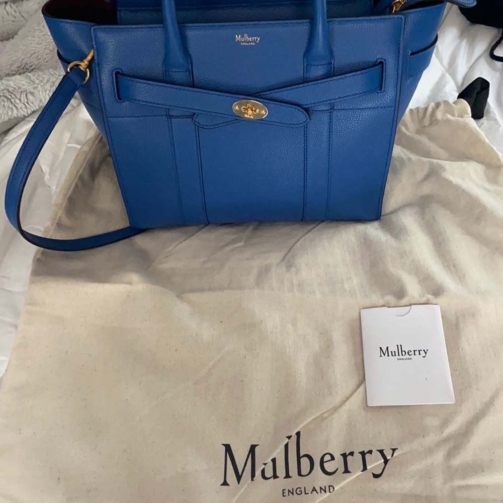 Mulberry small zipped bayswater - porcelain blue